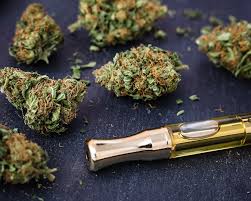 Medical Cannabis buds with vape