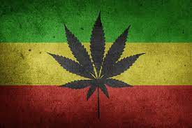 Weed Leaf and Jamaican Flag